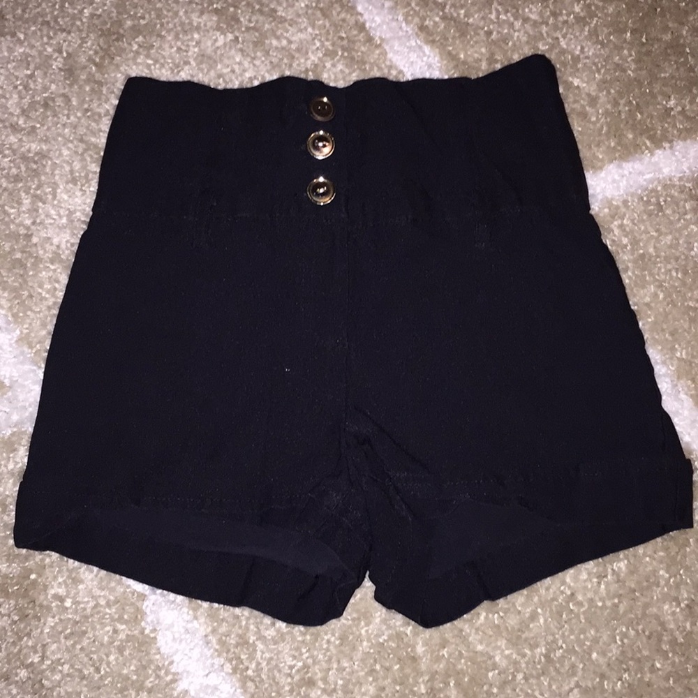Black high waisted shorts